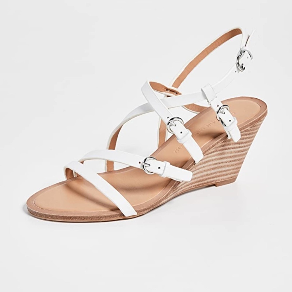 Sigerson Morrison White Strappy Wedges
